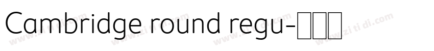 Cambridge round regu字体转换